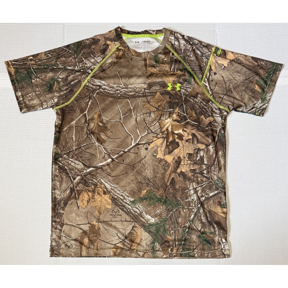 UNDER ARMOUR Heat Gear - Men's Hunting Camo Short Sleeve T-Shirt - Size Medium